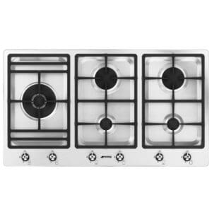 Smeg 90CM Classica Gas Hob 5 Burner PS906SA2