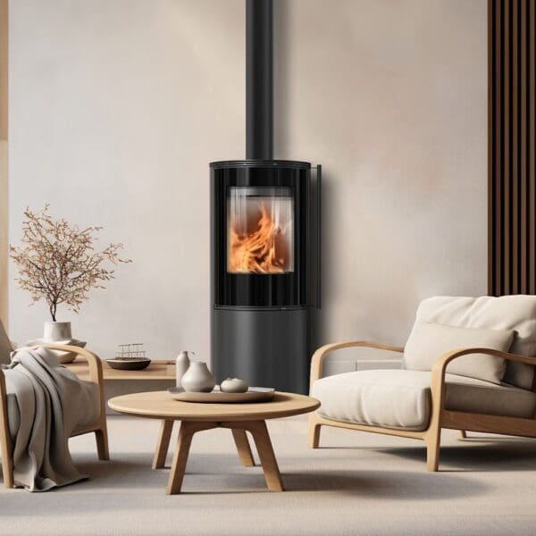 Kratki Sven Cylindrical Steel Fireplace - Image 2