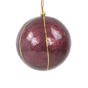 Berry Christmas Ball with Gold Stripes