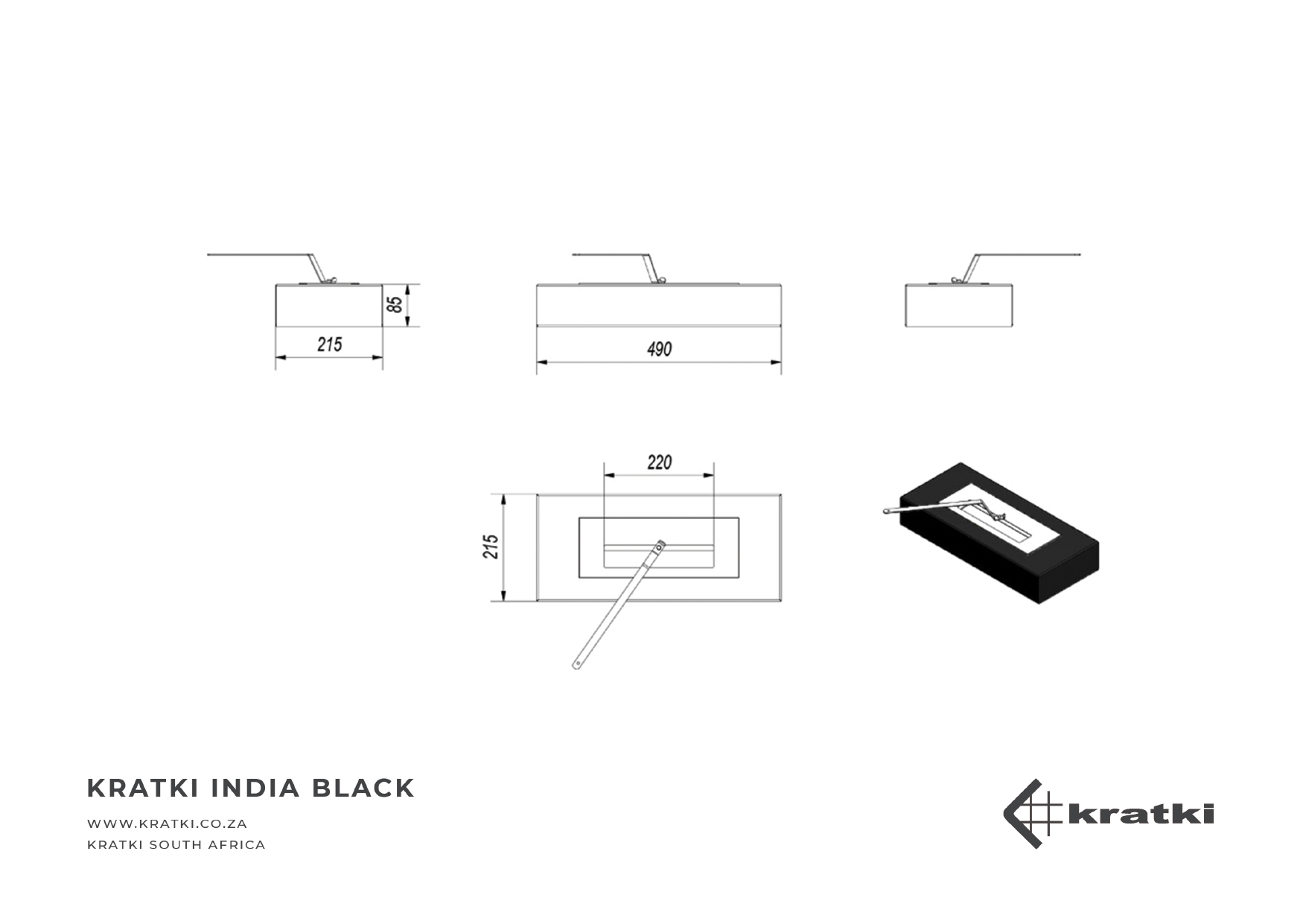 Kratki-TechSheet india black