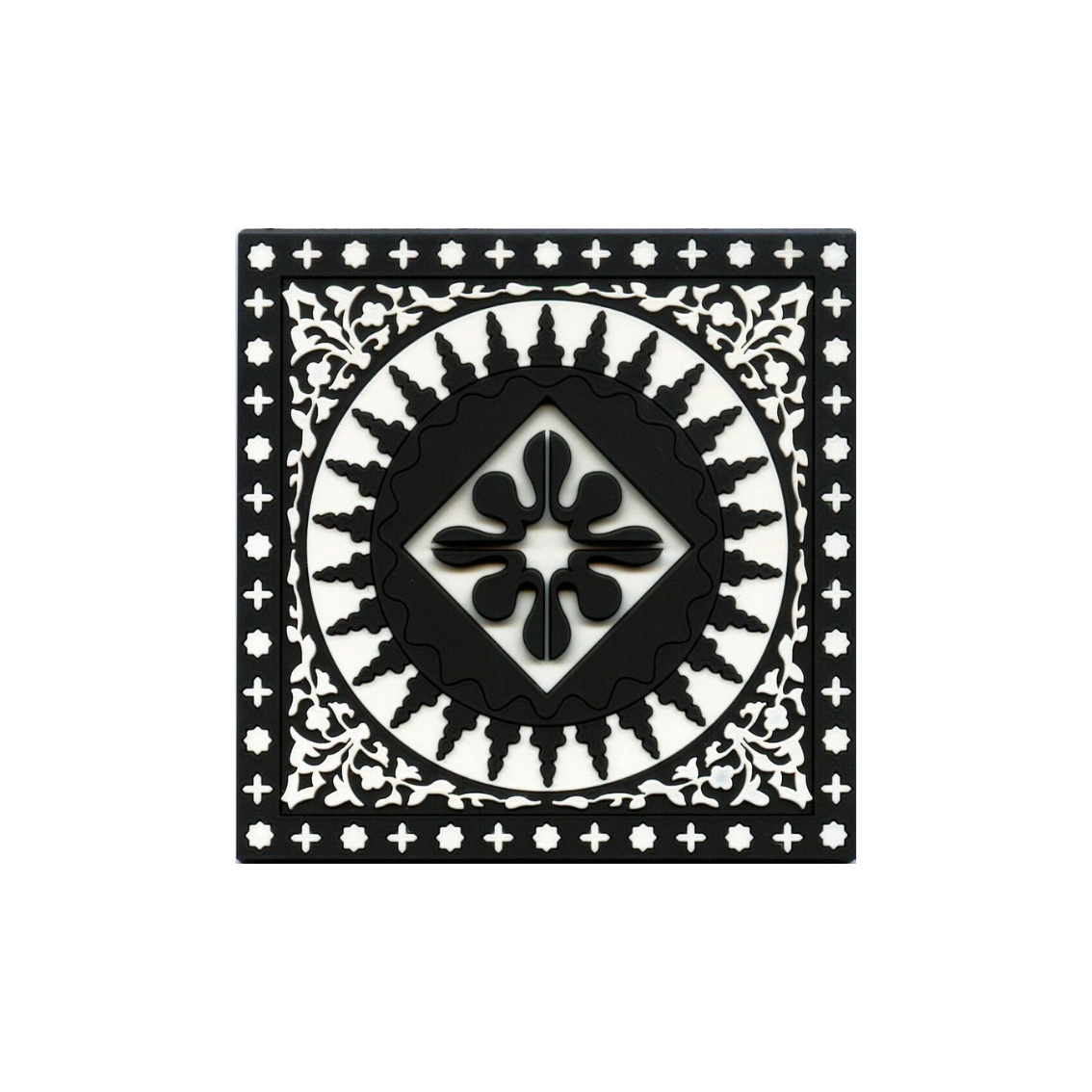 Images d’ Orient Mosaic Black & White Coaster