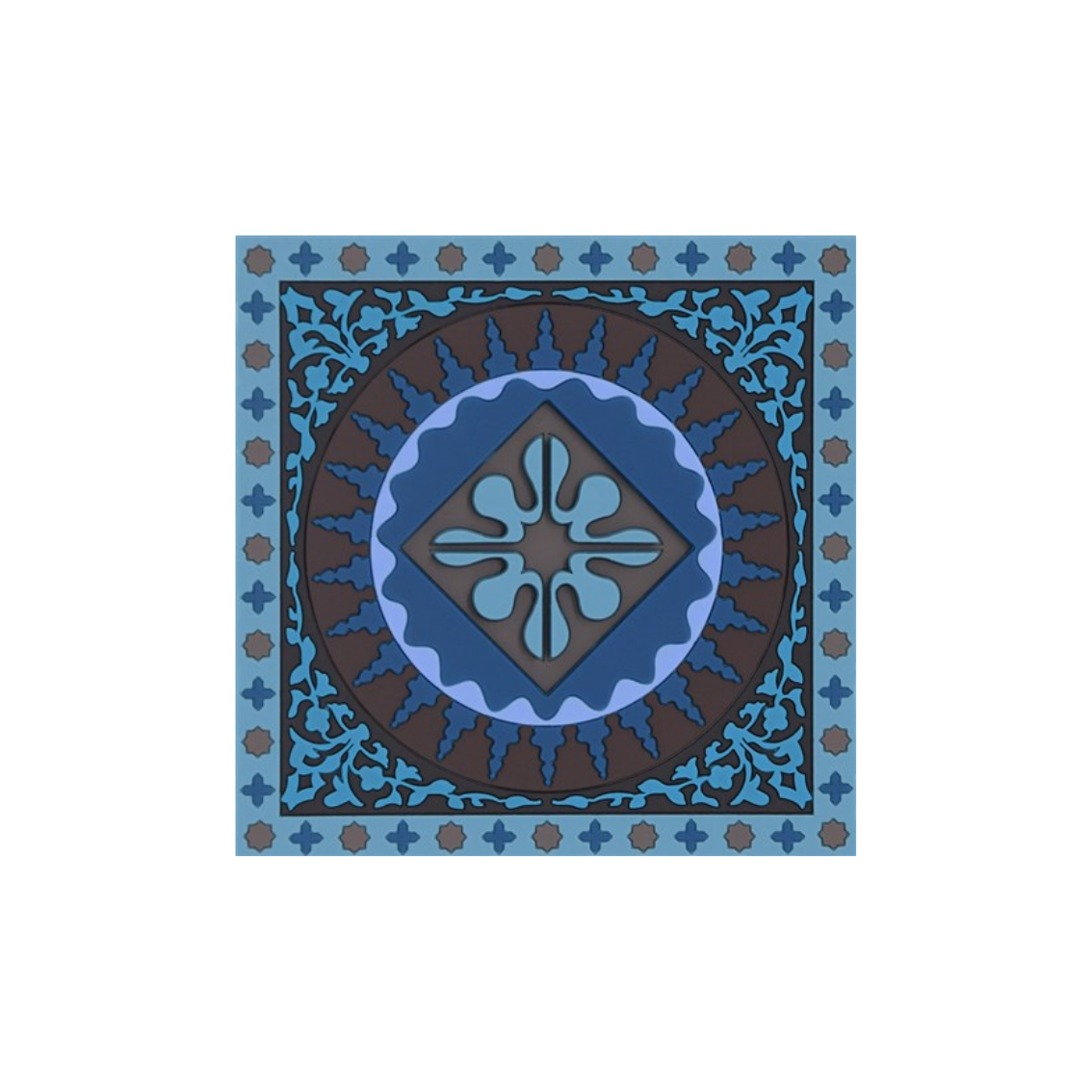 Images d’ Orient Mosaic Blue Coaster