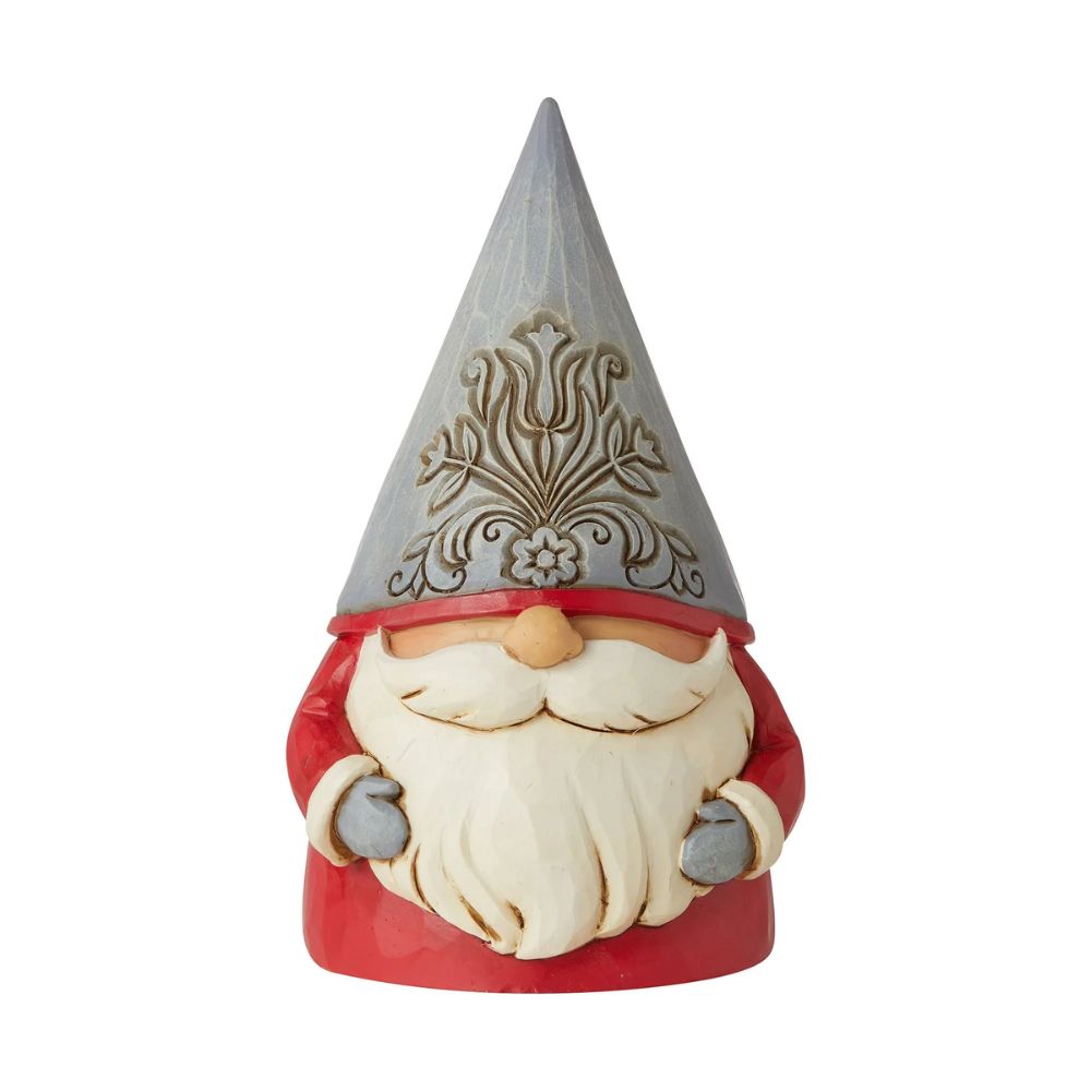 Jim Shore Grey Floral Hat Gnome