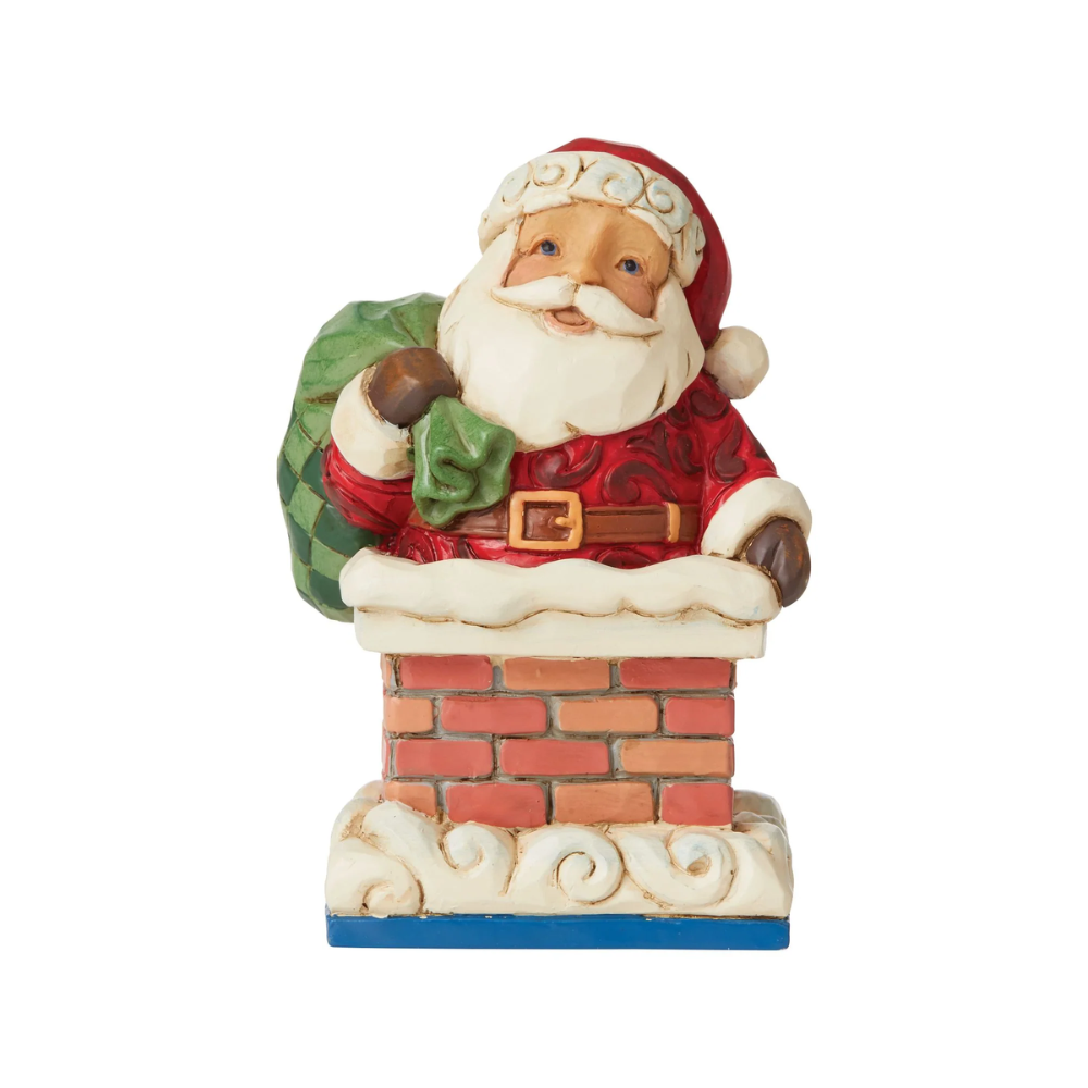 Jim Shore Mini Santa in Chimney