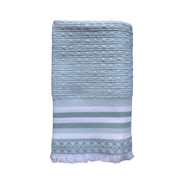 African Jaquard Danakil Hand Towel Icy Blue
