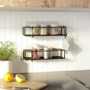 Umbra Cubiko Shower Bins Black 2