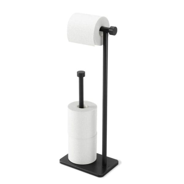 Umbra Cappa Toilet Paper Holder + Reserve Black