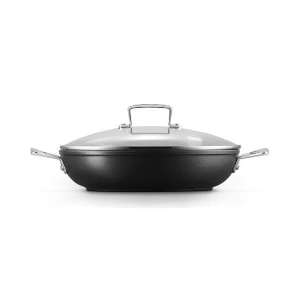 Le Creuset Toughened Non-Stick Shallow Casserole + Glass Lid 26