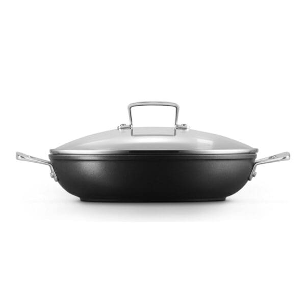 Le Creuset Toughened Non-Stick Shallow Casserole + Glass Lid 30