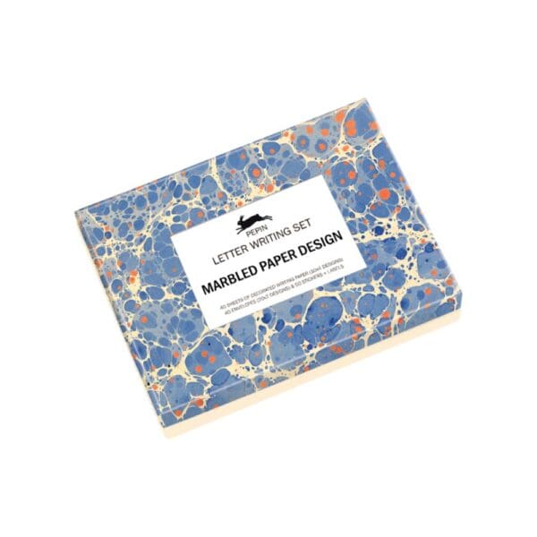 Letter Writing Set Marbled Paper Design