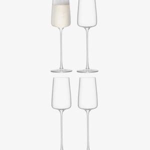 LSA Metropolitan Champagne Flutes Four