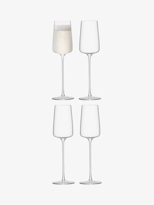 LSA Metropolitan Champagne Flutes Four