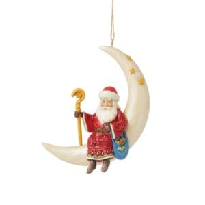 Jim Shore Santa In The Moon Ornament