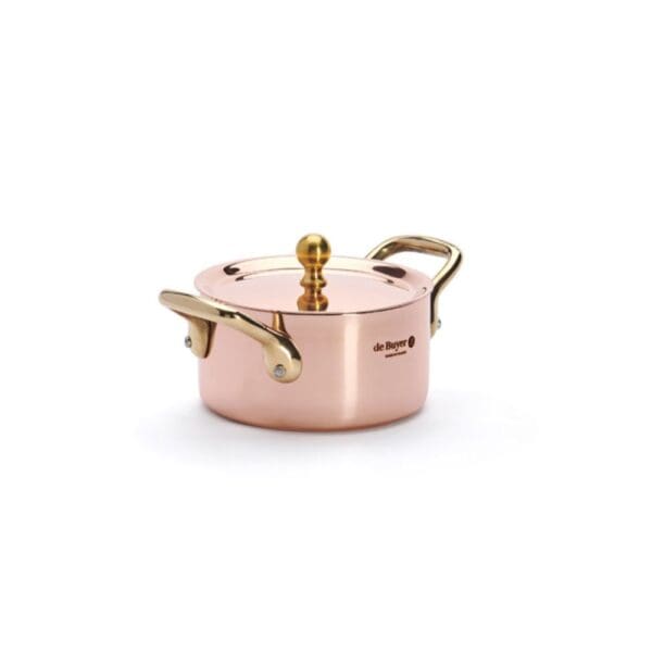 De Buyer Copper Stew Pan & Lid Inocuivre 10CM