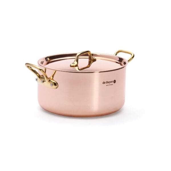 De Buyer Copper Stew Pan & Lid Inocuivre 20CM