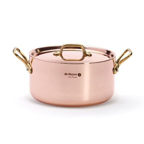 De Buyer Copper Stew Pan & Lid Inocuivre 24CM - Image 2