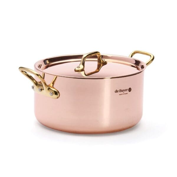 De Buyer Copper Stew Pan & Lid Inocuivre 24CM