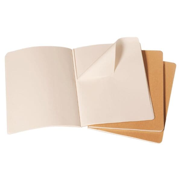 Moleskine Cahier Notebook Natural XL Plain Three - Image 2