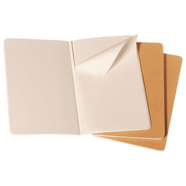 Moleskine Cahier Notebook Natural L Plain Three - Image 2