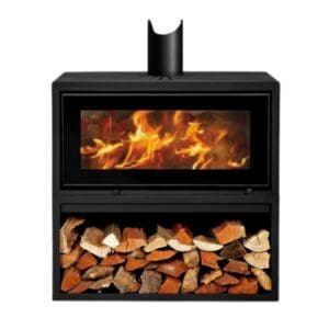 Infinity 18KW Convection Fireplace + Black Border Glass