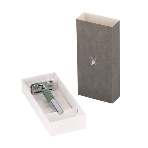 Muhle Safety Razor Closed Comb Sage Green - Image 3