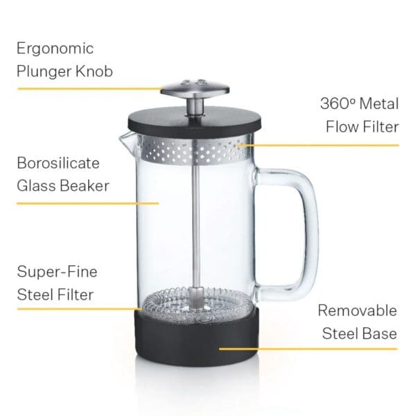 Barista & Co Core Coffee Press 8 Cup Black - Image 2