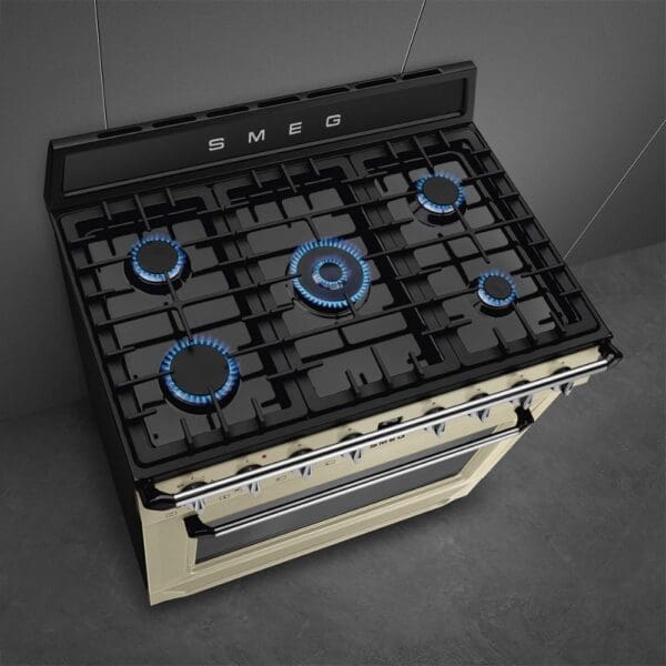 Smeg Cooker Victoria Gas Hob Cream TR90GMP - Image 4