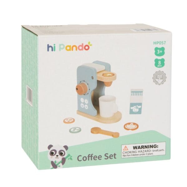 Hi Pando Wooden Coffee Maker Set 8 Piece - Image 3