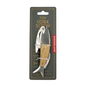 Kikkerland Light Wood Fish Corkscrew
