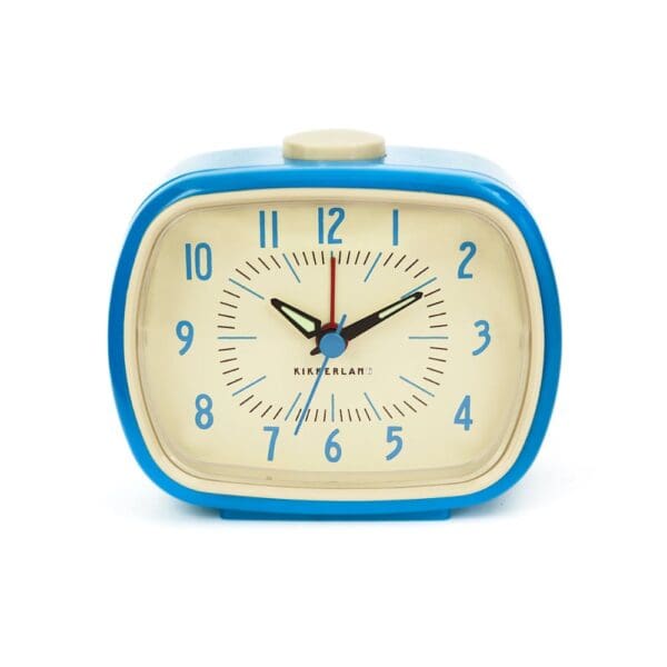 Kikkerland Retro Alarm Clock Blue