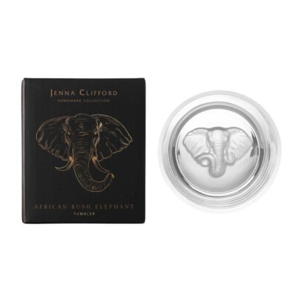 Jenna Clifford Frosted Elephant Whiskey Glass