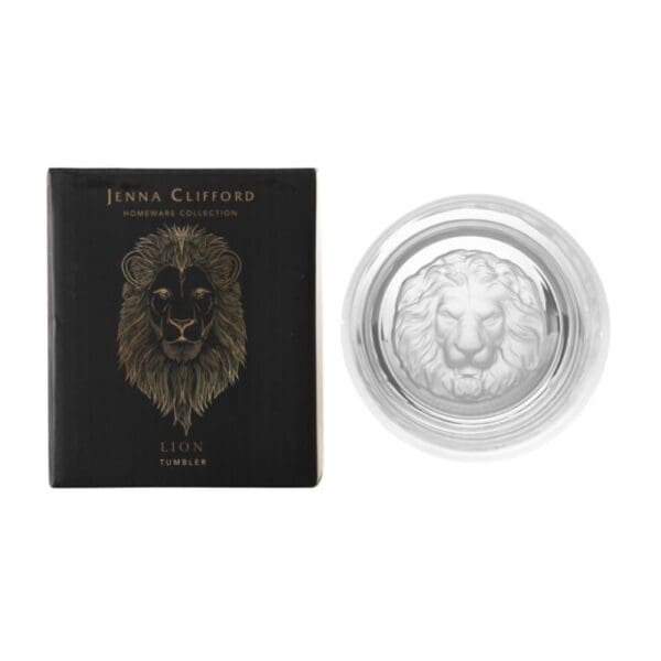 Jenna Clifford Frosted Lion Whiskey Glass