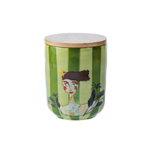 Art de Olivia Princess Canister Small Green