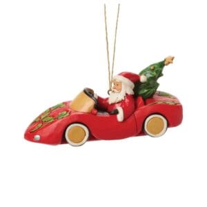 Jim Shore Santa In Sports Car Ornament