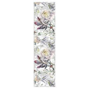 Anna-Maud Vinyl Table Runner Classic White Peonies