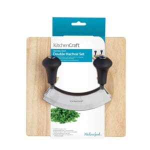 KitchenCraft  Double Mezzaluna Chopper & Board