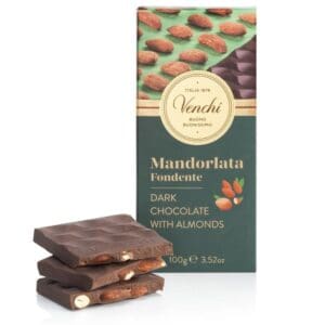 Venchi Dark Almond Chocolate Bar 100G