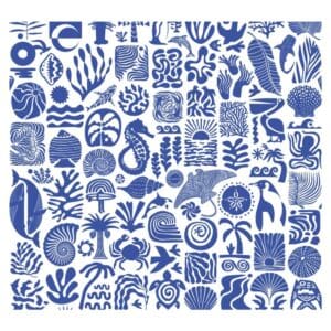 A Love Supreme Table Cloth Africa Blue/White
