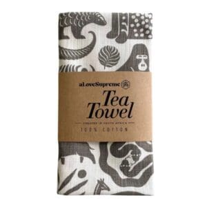 A Love Supreme Tea Towel Africa Khaki/White