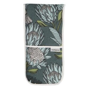 A Love Supreme Double Oven Glove Protea Blue/Gunmetal
