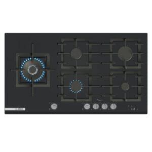 Bosch Series 8 Gas Hob 90 CM Tempered Black Glass PRS9A6H40Z*5