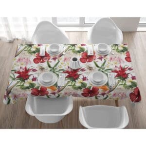 Anna-Maud Tablecloth Tropical Flowers 8 Seater
