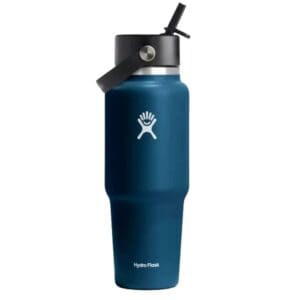 Hydro Flask Wide Mouth Travel Tumbler Straw Cap 32oz Indigo