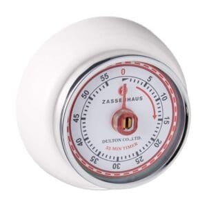 Zassenhaus Magnetic Retro Kitchen Timer White
