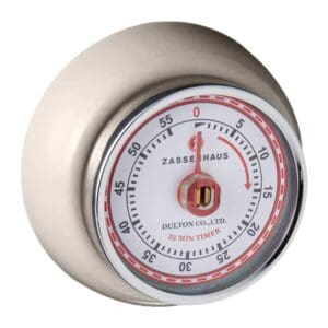 Zassenhaus Magnetic Retro Kitchen Timer Ivory