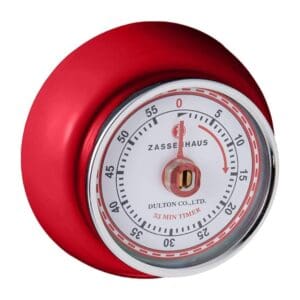 Zassenhaus Magnetic Retro Kitchen Timer Red