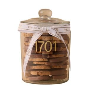 1701 Mini Belgian Milk Chocolate Dipped Italian Biscotti Jar