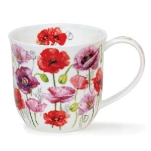 Dunoon Mug Cumbrae - Meadow Poppies Pink