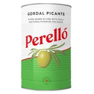 Perello Olives Gordal Queen Green Pitted Chilli 2KG