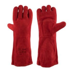 Fanel Oven Mitt Red Leather – Standard Glove Pair